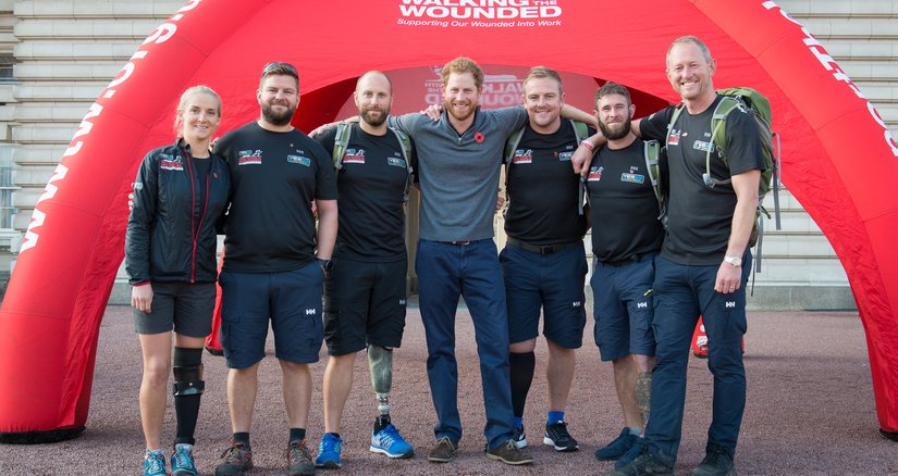 Veterans involved in the Walk of Britain expedition including the Duke of Sussex